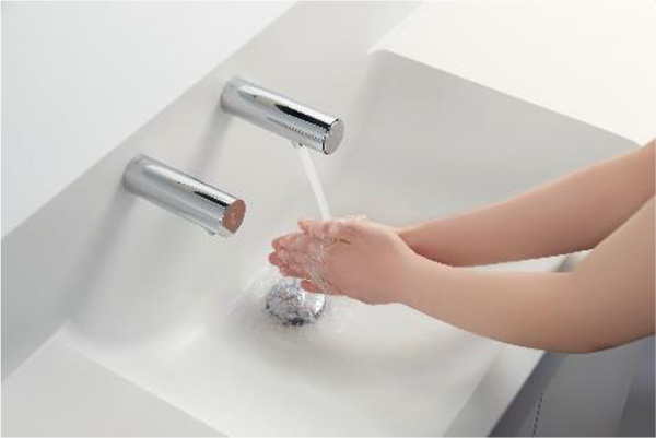 非接触で衛生的な手洗いが可能
