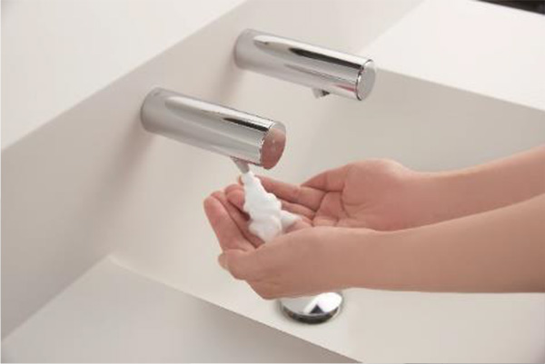非接触で衛生的な手洗いが可能
