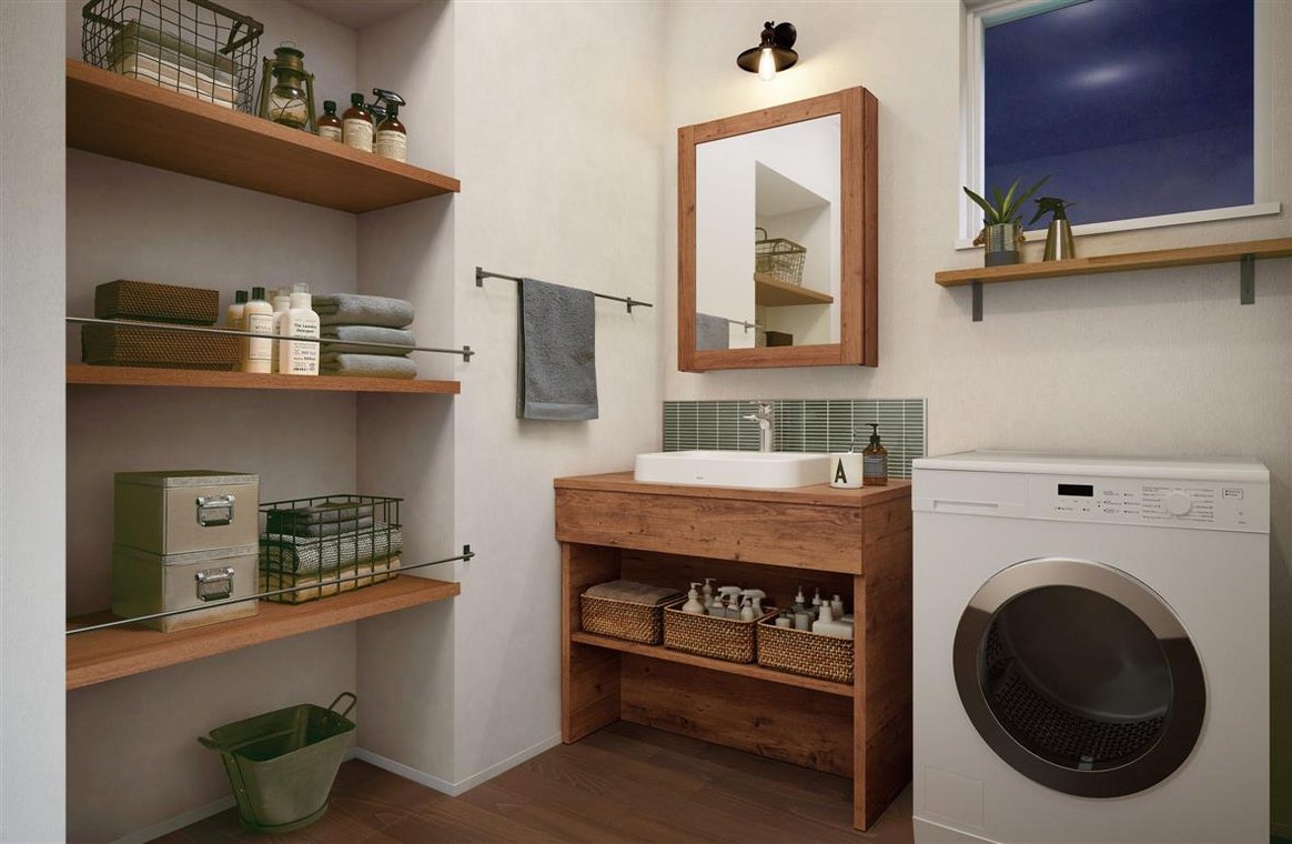 飾るように収納できるヴィンテージ空間