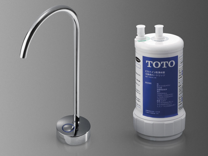 浄水器機能付水栓（ビルトイン形）浄水器兼用混合水栓 | 水栓金具（キッチン） | 商品情報 | TOTO株式会社