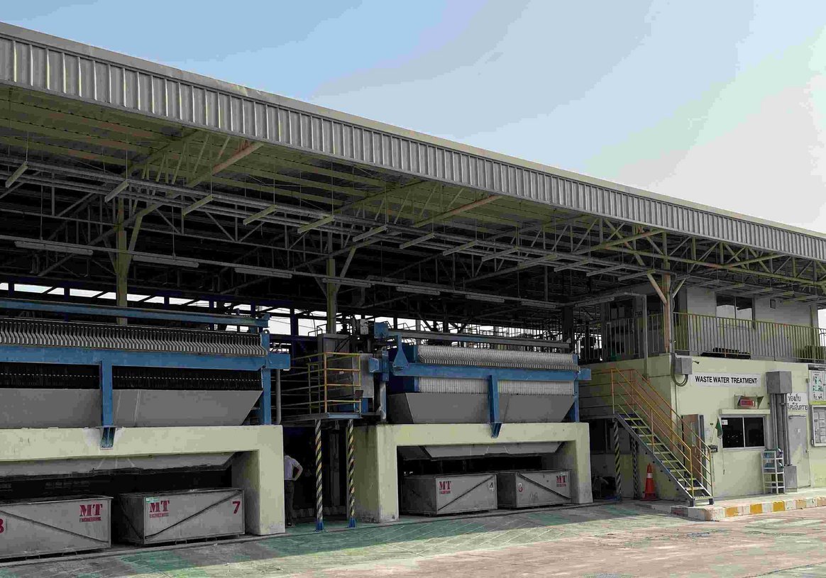 Automatic backwashing disc filter equipment installed at TOTO (Thailand) Co., Ltd.