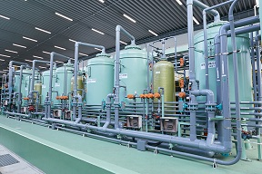 Water circulation system installed at TOTO Aqua Techno Kokura Factory
