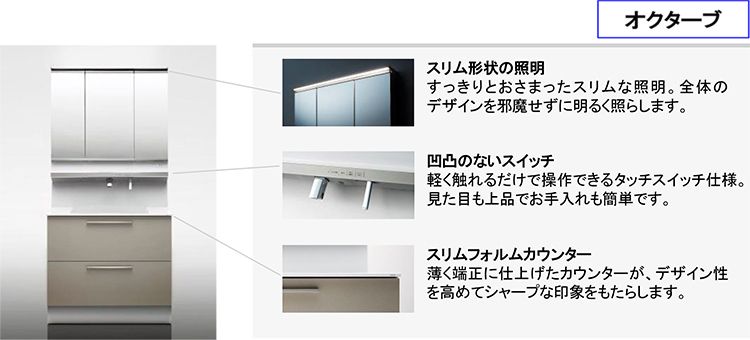 洗面化粧台 「オクターブ」「オクターブLite(ライト)」 8月1日 洗面化粧台 「オクターブ」「オクターブLite(ライト)」 8月1日