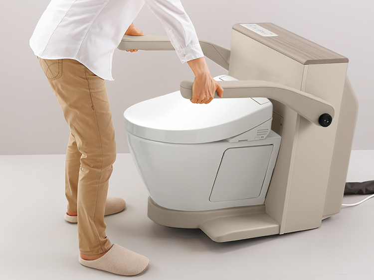防災グッズ大賞2024受賞 ベージュ 電動ポータブルトイレ スツーレR 日常はイスや 簡易トイレ Step トイレ関連用品