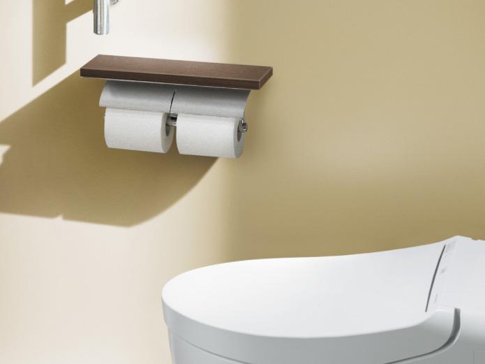 TOTO トイレットペーパーホルダー HY702 棚付二連紙巻器