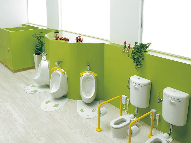 幼児用カウンター式洗面台 3人用 学校・幼児施設 スクール用 高さ500mm