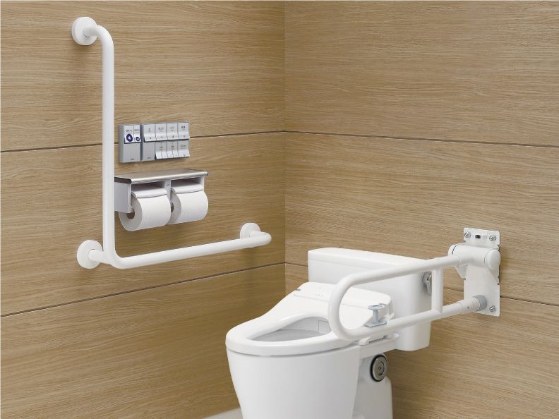 直売新品 新協和 バリアフリー手摺洋式トイレ用 SK-158S 失禁用品