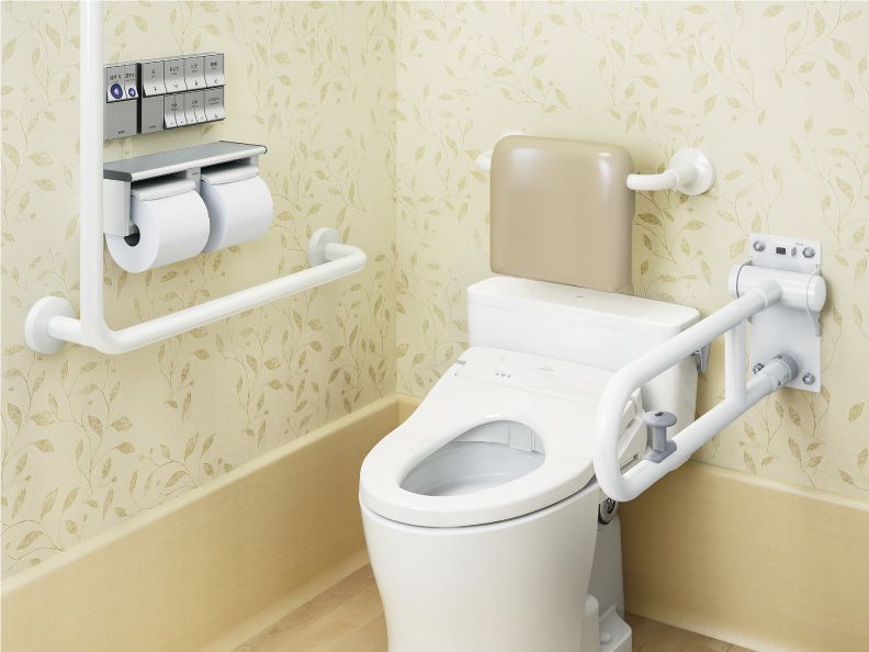 【​限​定​販​売​】 TOTO パブリック手すり ペーパー トイレ 介護用品 跳ね上げ式 トイレ関連用品