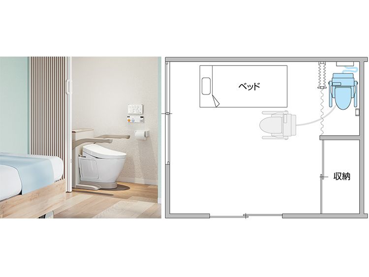 ベッドサイド水洗トイレ | 福祉機器 | 商品情報 | TOTO株式会社