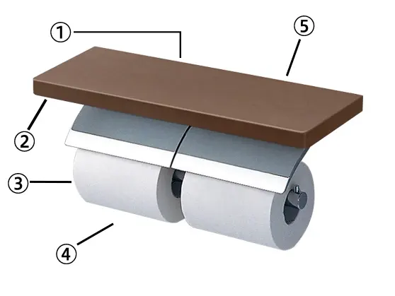 TOTO 二連紙巻器 めっきタイプ YH63B （芯棒可動タイプ） - 住宅設備