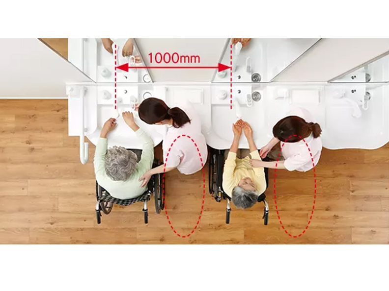 カウンター 車いす対応洗面（共用向け） | 洗面所（パブリック） | 商品情報 | TOTO株式会社