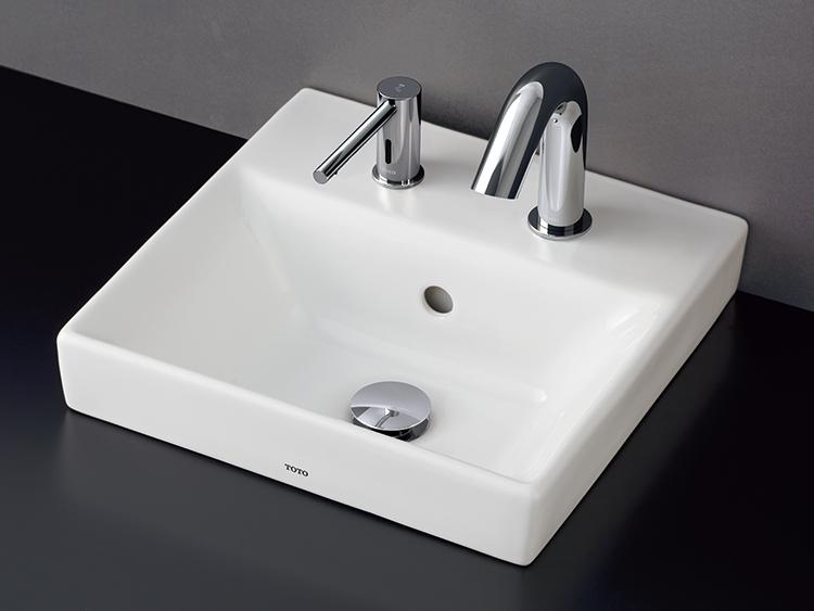 LS717C]TOTO カウンター式洗面器 ベッセル式 角形洗面器洗面器