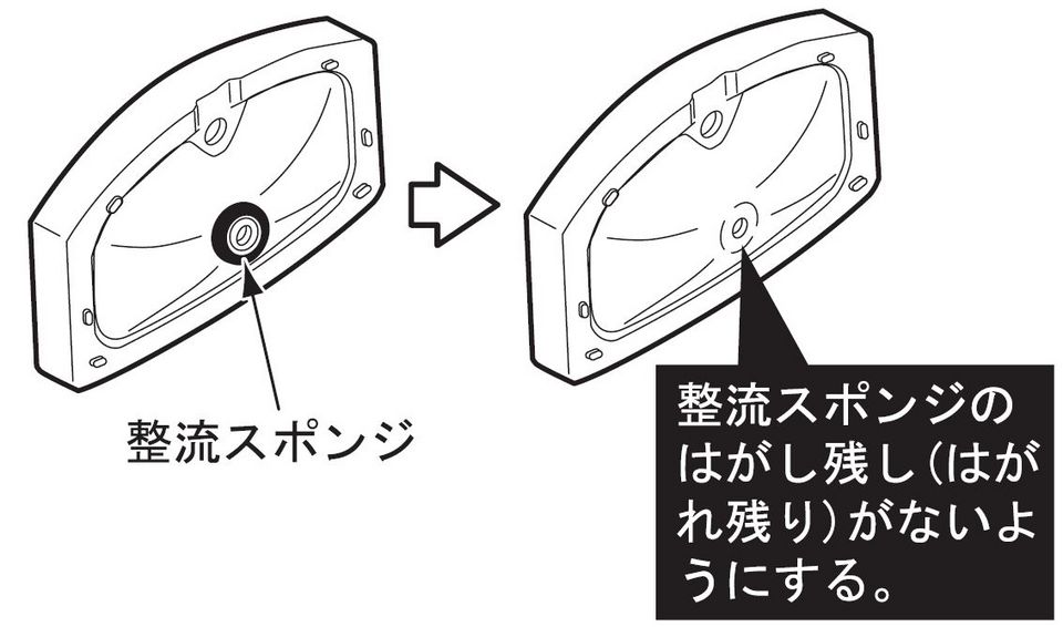 整流スポンジを交換します | 修理 | お客様サポート | TOTO株式会社