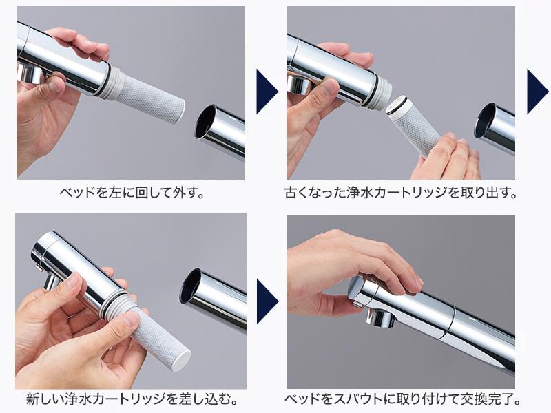 浄水機能付水栓（浄水カートリッジ内蔵形） | 水栓金具（キッチン