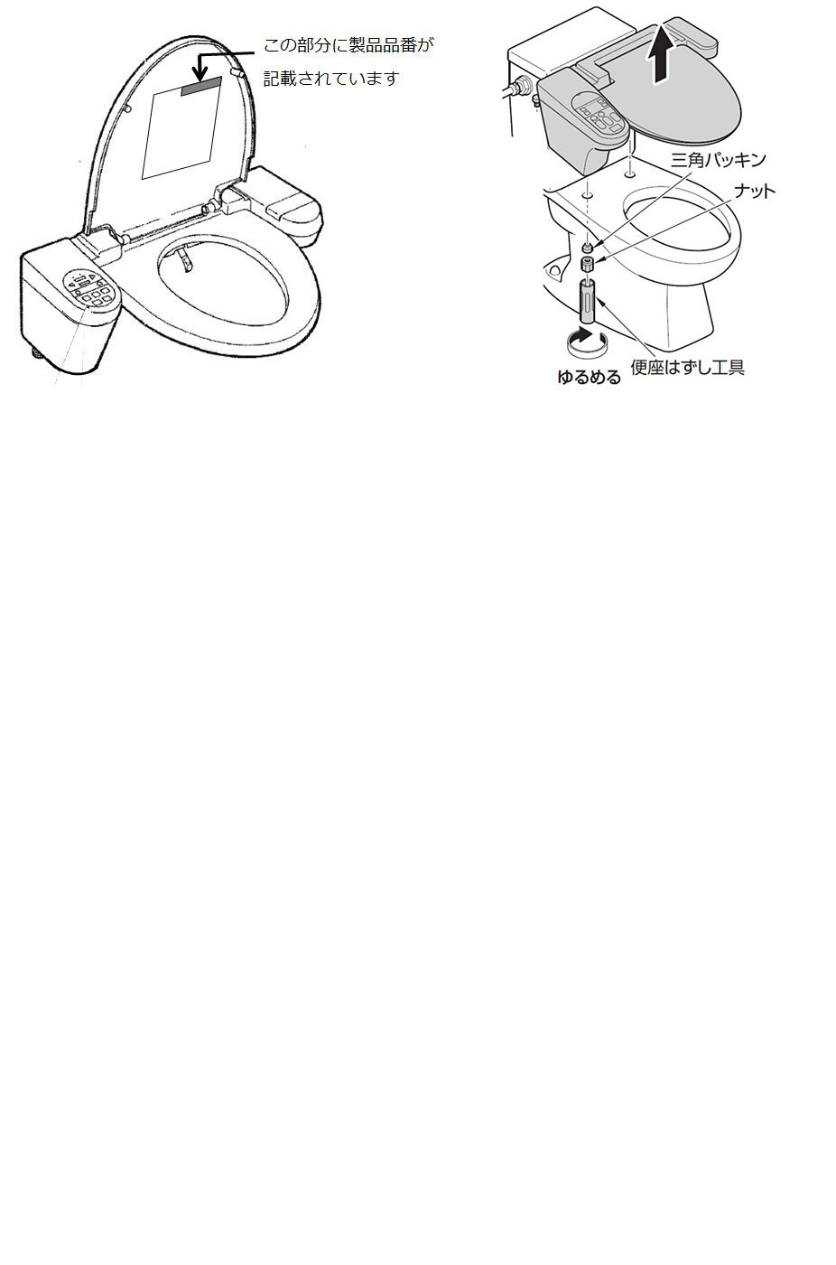 ウォシュレットの取りはずし方 修理 お客様サポート Toto株式会社