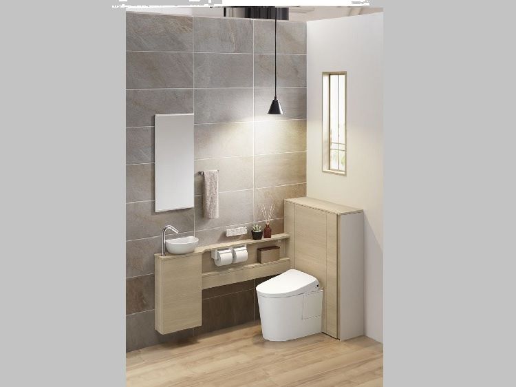 ★モデルルーム展示品★TOTO★キャビネット★YSC26 トイレ　手すり付き 未使用 TOTO トイレ収納キャビネット YSC26R 紙巻き器付 現状品