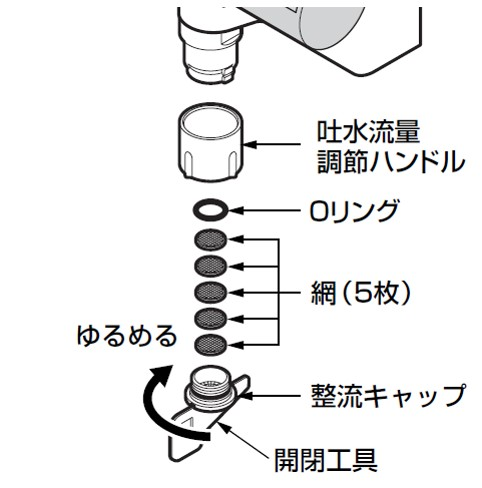 浴室）水栓の流量が少ない | 修理 | お客様サポート | TOTO株式会社