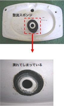 便器洗浄の時 タンクの下から水が漏れる 手洗付タンク 修理 お客様サポート Toto株式会社