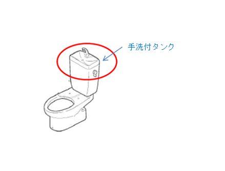 便器洗浄の時、タンクの下から水が漏れる（手洗付タンク） | 修理 | お客様サポート | TOTO株式会社