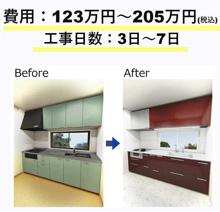 リフォーム費用は123～205万円（税込）