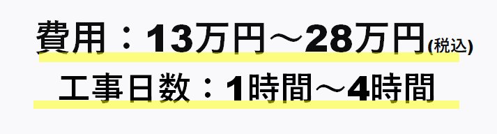 キッチンコンロ交換の場合、費用は13～28万円（税込）